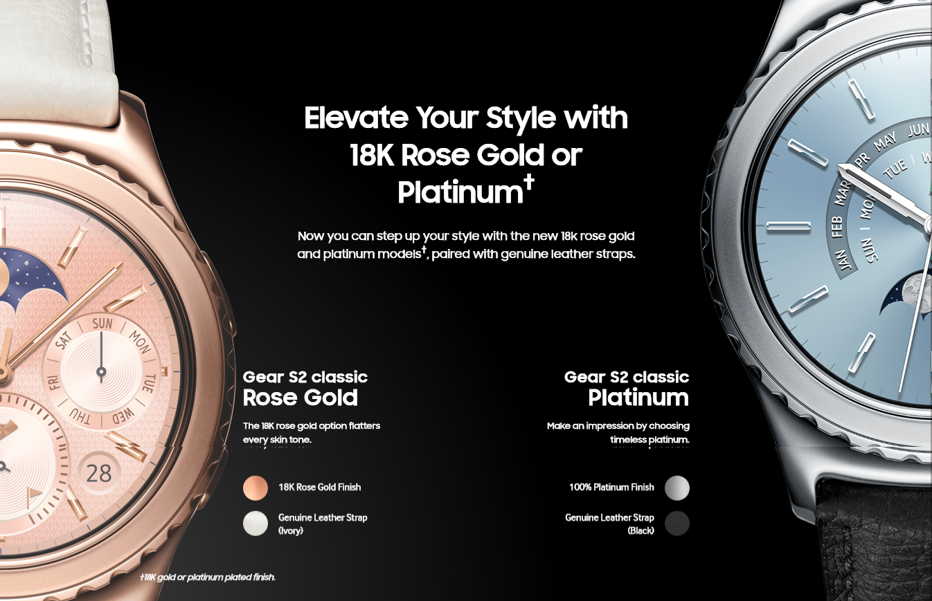 Montre connecte Samsung Gear S2 Classic Or Rose
